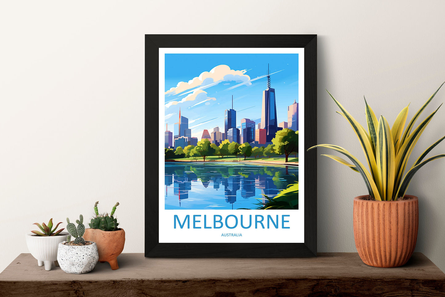 Melbourne Travel Print Wall Art Melbourne Wall Hanging Home Décor Melbourne Gift Art Lovers Wall Art Australia Travel Print