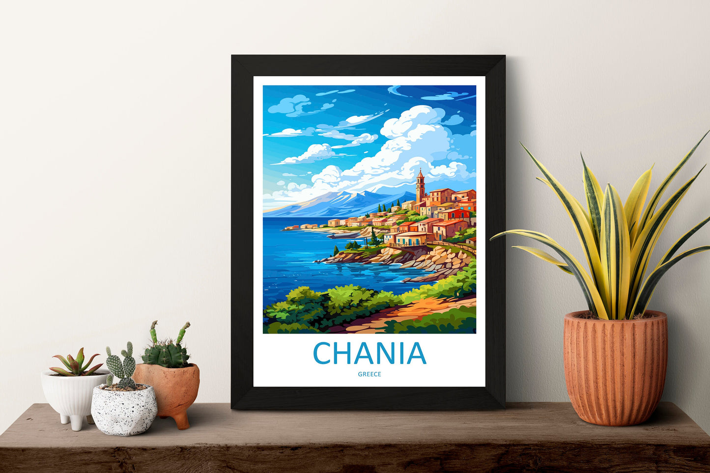 Chania Travel Print Wall Art Chania Greece Wall Hanging Home Decoration Chania Gift Art Lovers Wall Art Print Chania Greece Wall Poster Art