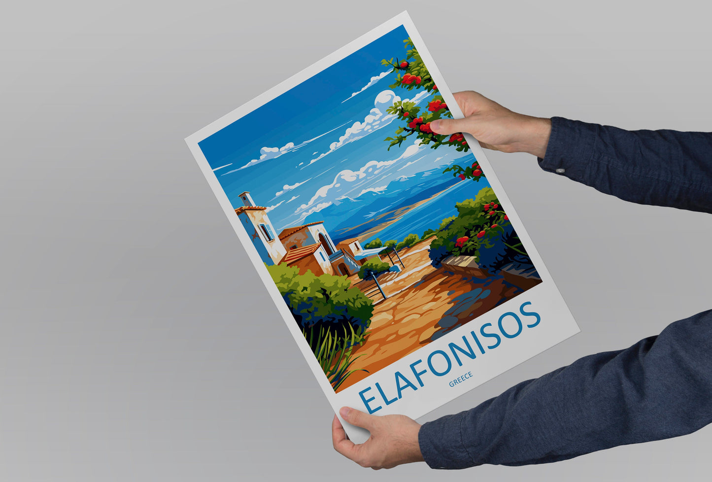 Elafonisos Travel Print Wall Art Elafonisos Greece Wall Hanging Home Decoration Elafonisos Gift Art Lovers Wall Art Print Elafonisos Greece