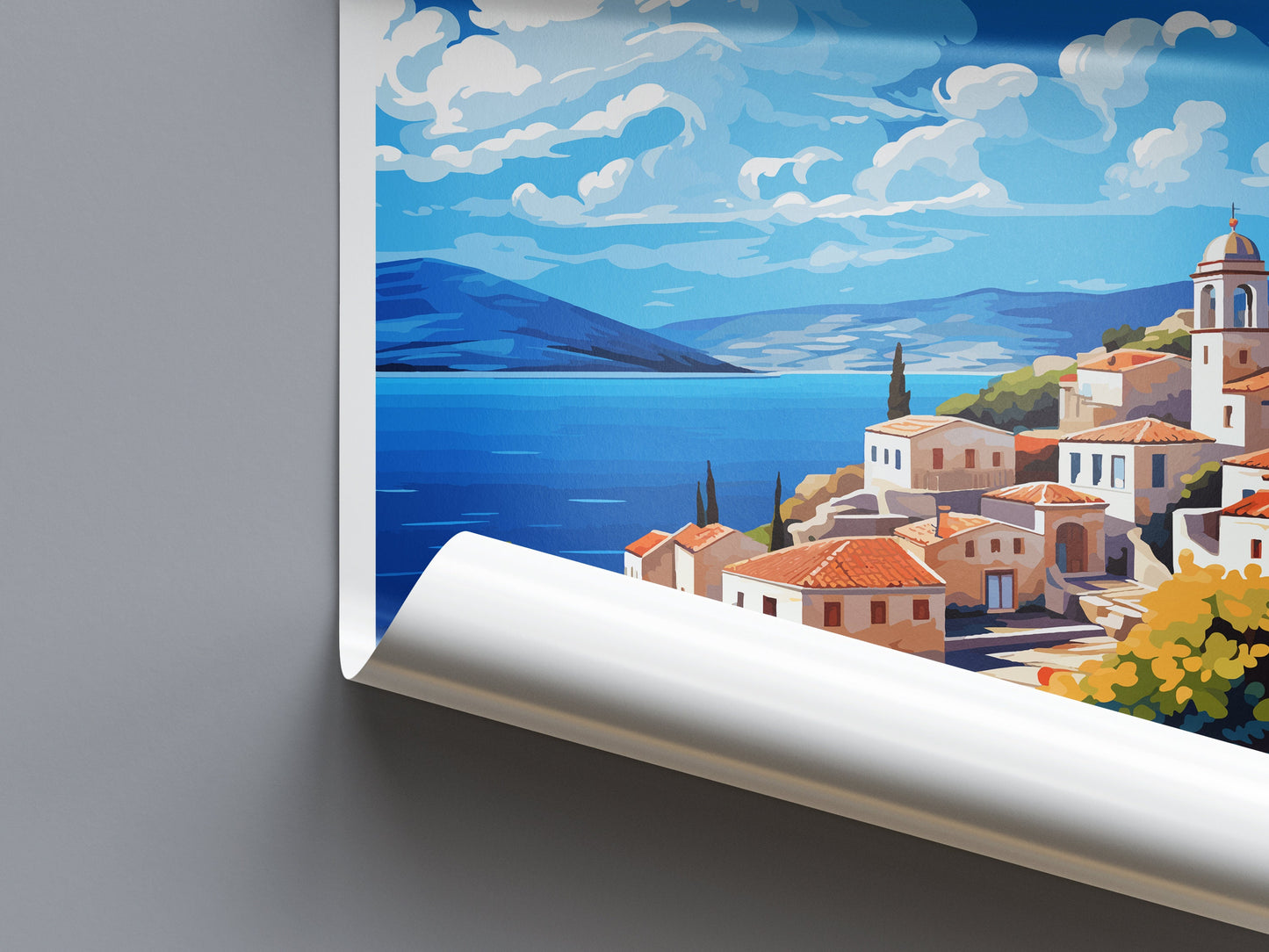 Hydra Travel Print Wall Art Hydra Greece Wall Hanging Home Decoration Hydra Gift Art Lovers Wall Art Print Hydra Greece Wall Art