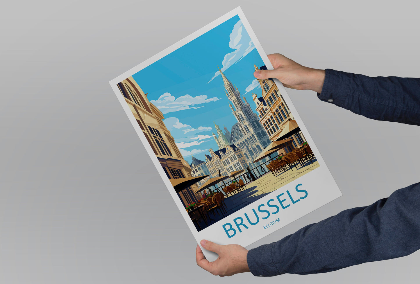Brussels Travel Print Wall Art Brussels Wall Hanging Home Décor Brussels Gift Art Lovers Belgium Art Lover Gift Brussels Wall Décor