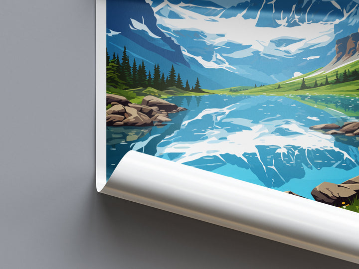 Glacier National Park Travel Print Wall Art Glacier National Park Wall Hanging Home Décor Glacier National Park Gift Art