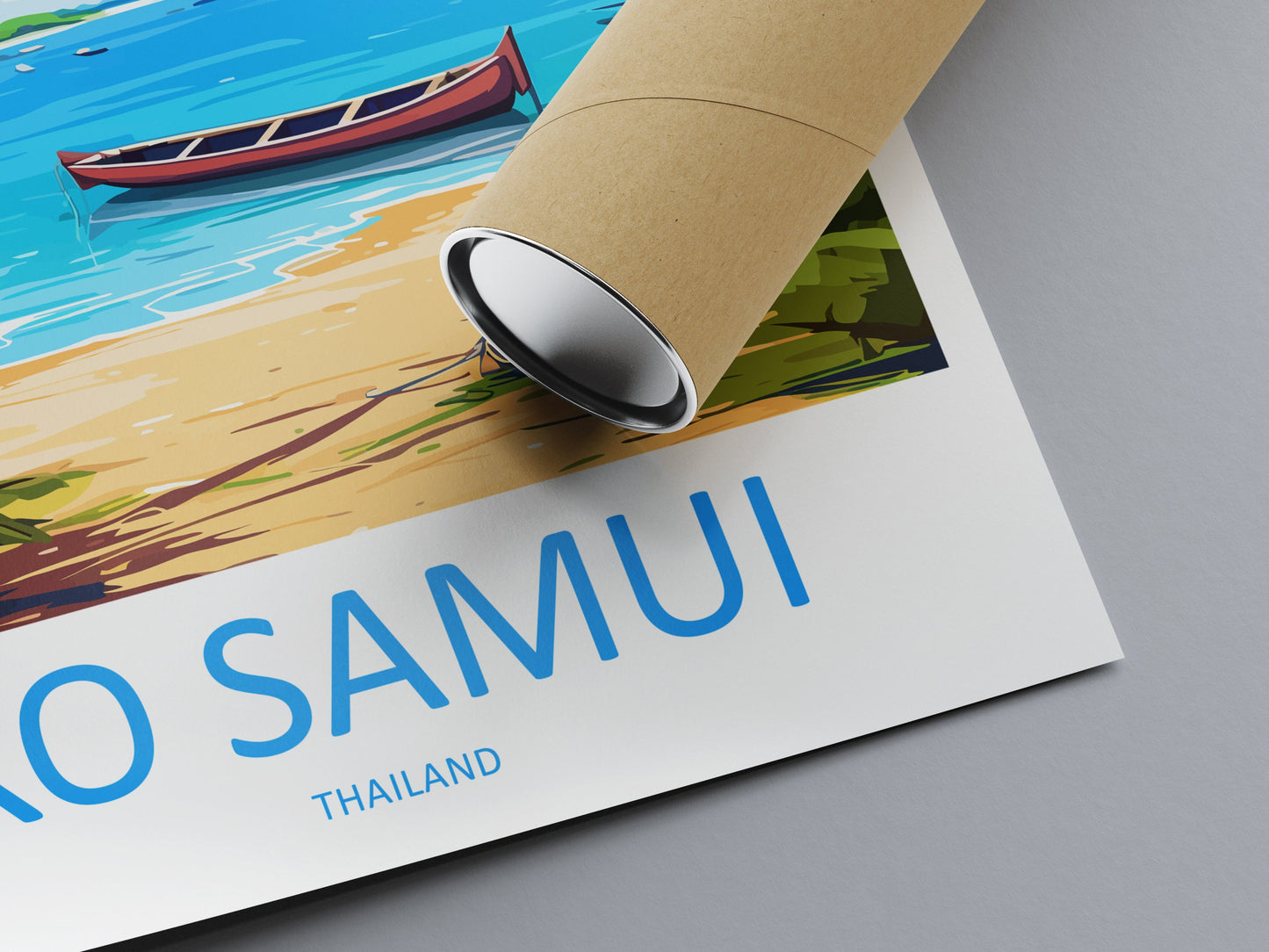 Ko Samui Travel Print Wall Art Ko Samui Wall Hanging Home Decor Ko Samui Gift Art Lovers Wall Art Thailand Travel Print Gift Thai Travel Art