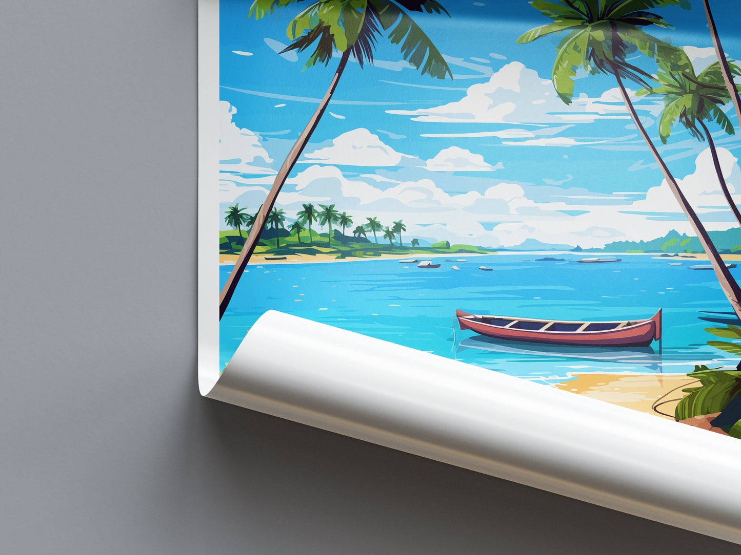 Ko Samui Travel Print Wall Art Ko Samui Wall Hanging Home Decor Ko Samui Gift Art Lovers Wall Art Thailand Travel Print Gift Thai Travel Art