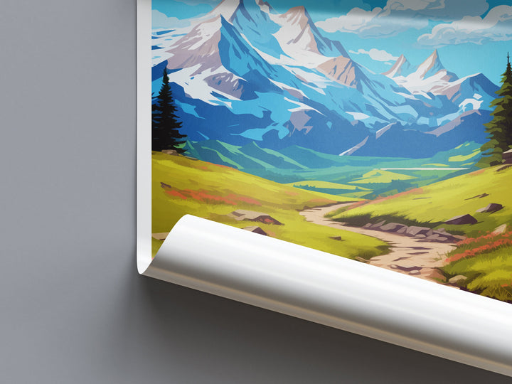 Gran Paradiso Travel Print Wall Art Gran Paradiso Italy Wall Hanging Home Decor Gran Paradiso Gift Art Lovers Wall Art Print Italy