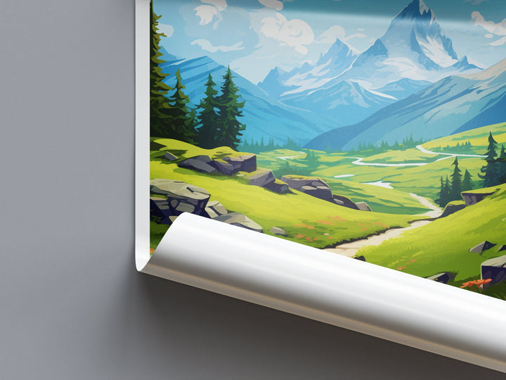 Gran Paradiso Travel Print Wall Art Gran Paradiso Italy Wall Hanging Home Decor Gran Paradiso Gift Art Lovers Wall Art Print Italy