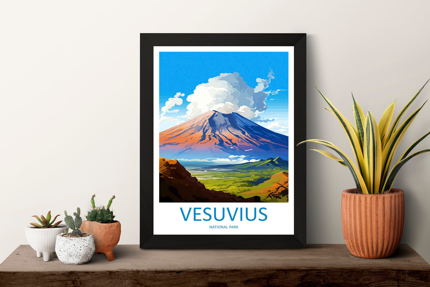 Vesuvius Travel Print Wall Art Vesuvius Italy Wall Hanging Home Decor Vesuvius Gift Art Lovers Wall Art Print Italy