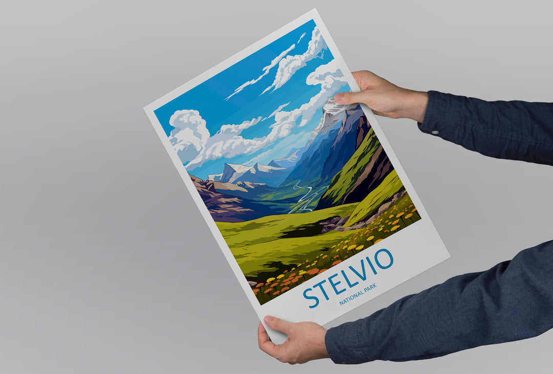 Stelvio Travel Print Wall Art Stelvio Italy Wall Hanging Home Decor Stelvio Gift Art Lovers Wall Art Print Italy