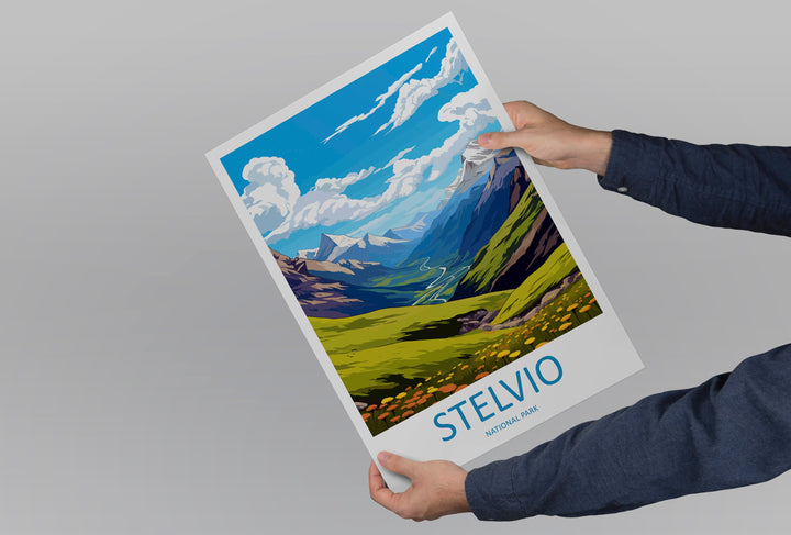 Stelvio Travel Print Wall Art Stelvio Italy Wall Hanging Home Decor Stelvio Gift Art Lovers Wall Art Print Italy