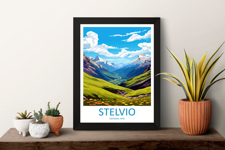 Stelvio Travel Print Wall Art Stelvio Italy Wall Hanging Home Decor Stelvio Gift Art Lovers Wall Art Print Italy
