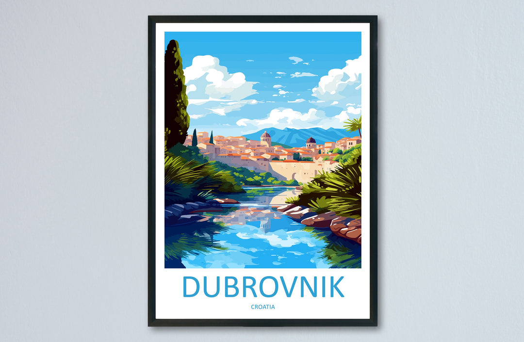 Dubrovnik Travel Print Wall Art Dubrovnik Wall Hanging Home Décor Dubrovnik Gift Art Lovers Croatia Art Lover Gift Dubrovnik Poster