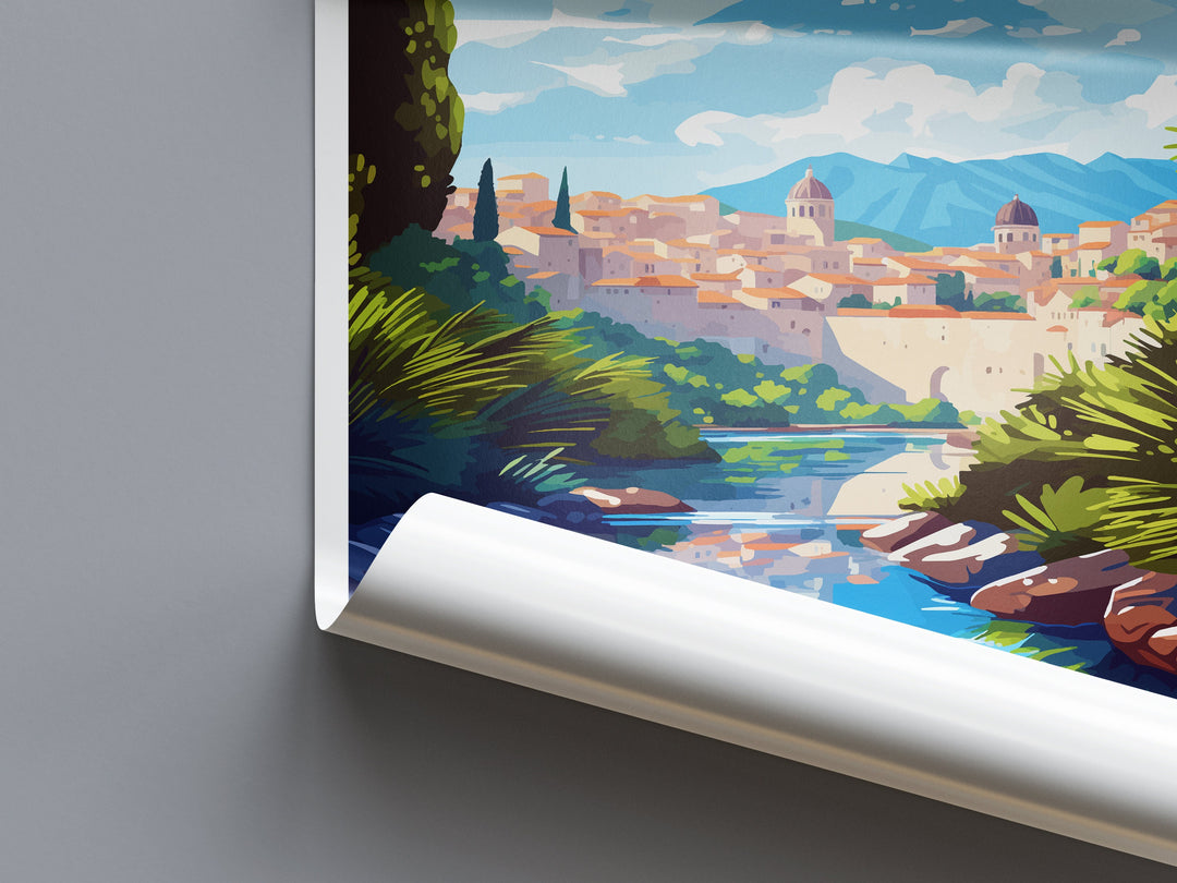 Dubrovnik Travel Print Wall Art Dubrovnik Wall Hanging Home Décor Dubrovnik Gift Art Lovers Croatia Art Lover Gift Dubrovnik Poster