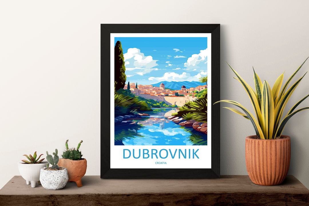 Dubrovnik Travel Print Wall Art Dubrovnik Wall Hanging Home Décor Dubrovnik Gift Art Lovers Croatia Art Lover Gift Dubrovnik Poster