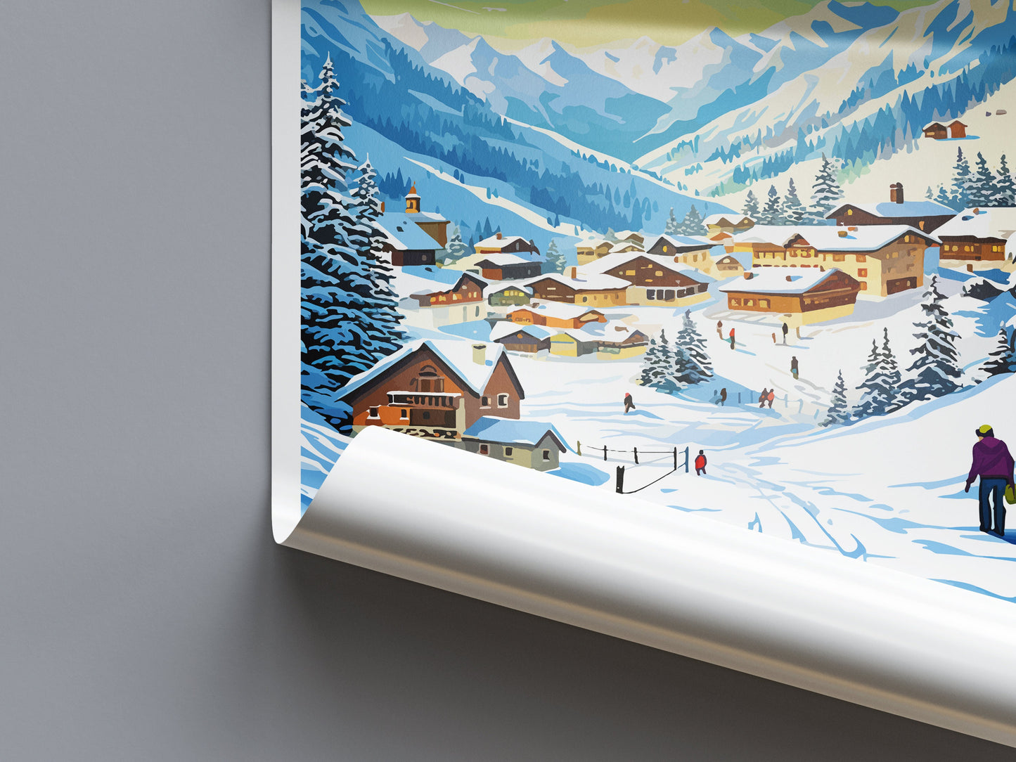 St. Anton Travel Print Wall Art St. Anton Wall Hanging Home Décor St. Anton Gift Art Lovers Ski Art Lover Gift St. Anton Print Skiing Print
