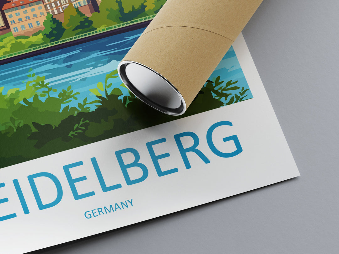 Heidelberg Cityscape Print Heidelberg Home Decor European City Art Print Heidelberg Wall Art Germany Enthusiast Gift Wall Hanging Heidelberg