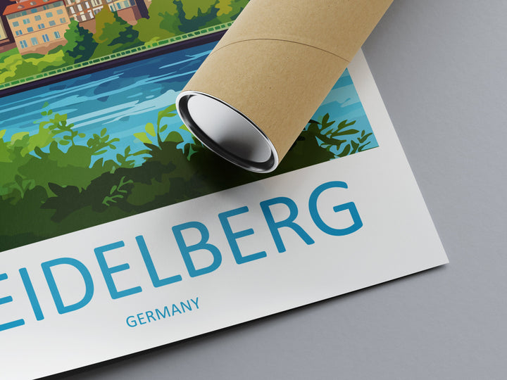 Heidelberg Cityscape Print Heidelberg Home Decor European City Art Print Heidelberg Wall Art Germany Enthusiast Gift Wall Hanging Heidelberg