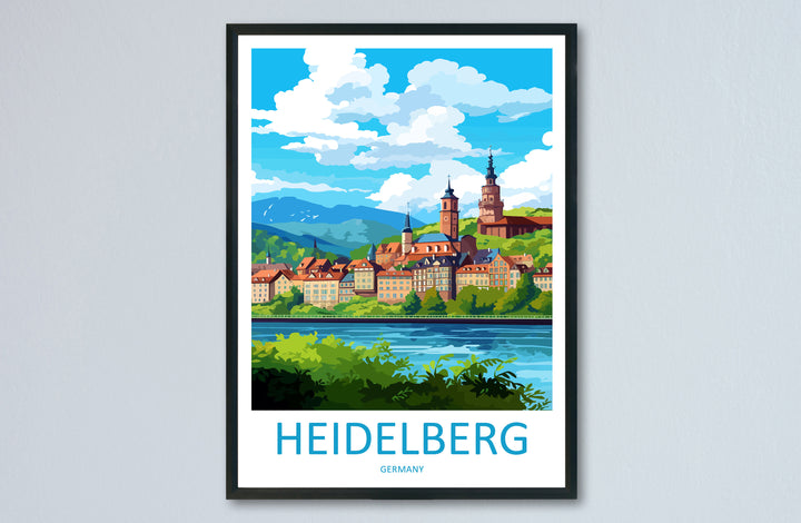 Heidelberg Cityscape Print Heidelberg Home Decor European City Art Print Heidelberg Wall Art Germany Enthusiast Gift Wall Hanging Heidelberg
