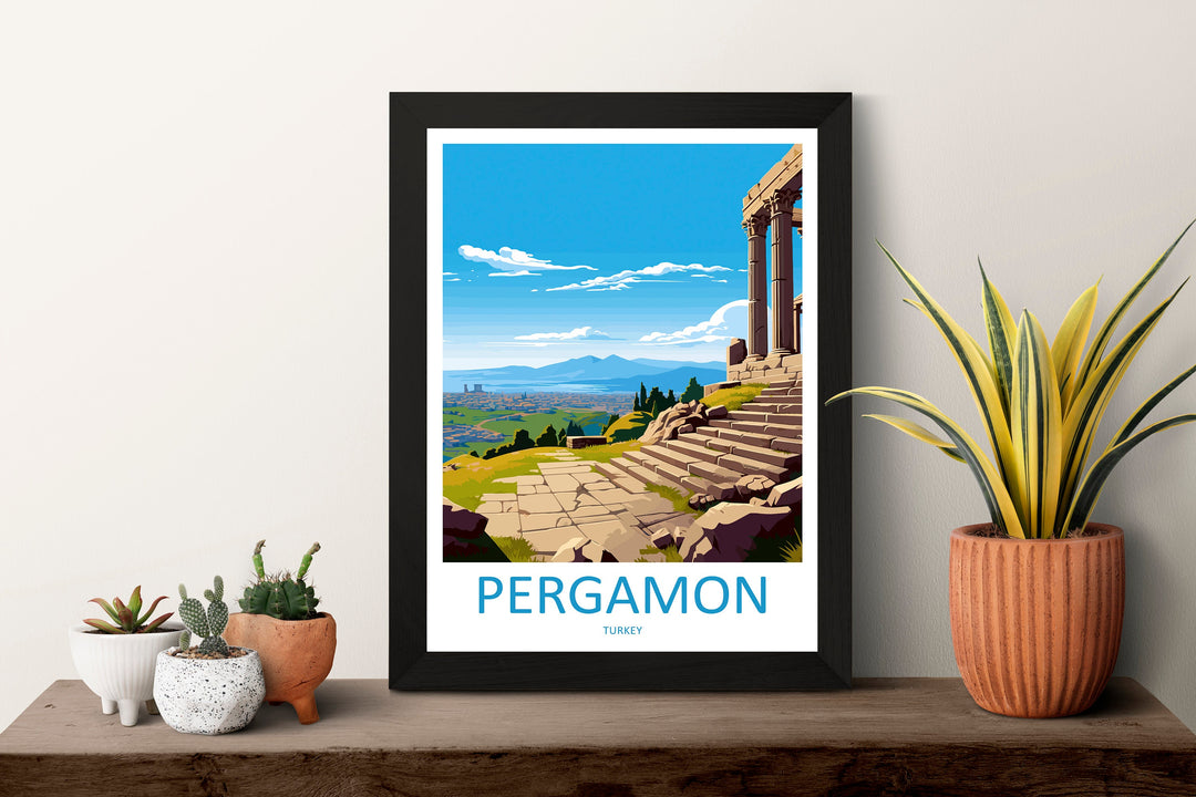 Pergamon Travel Print Wall Art Pergamon Wall Hanging Home Décor Gift Art Lovers Turkey Art Lover Gift Pergamon City Turkey Travel