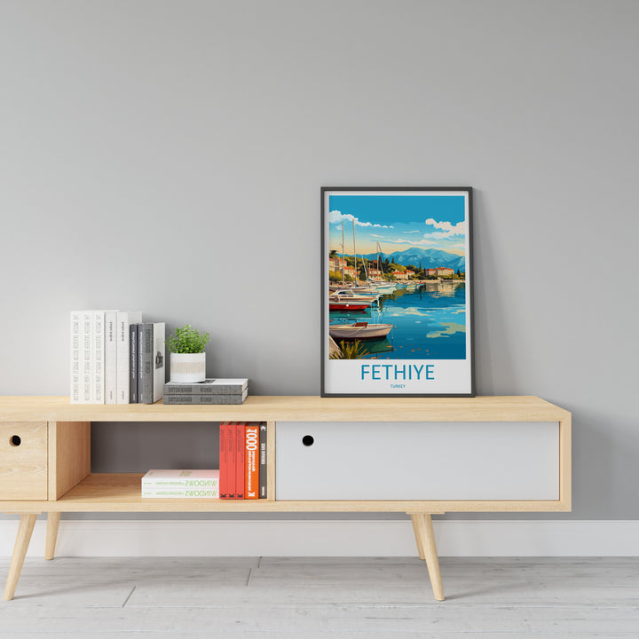 Fethiye Travel Print Wall Art Fethiye Wall Hanging Home Decoration Fethiye Gift Art Lovers Wall Art Print Art Fethiye Wall Print Turkey Art