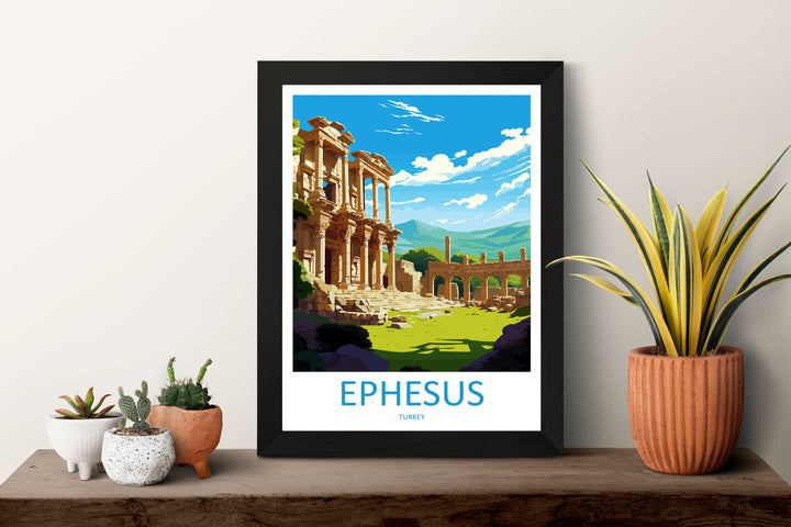 Ephesus Travel Print Wall Art Ephesus Wall Hanging Home Decoration Ephesus Gift Art Lovers Wall Art Print Art Ephesus Wall Print Turkey Art