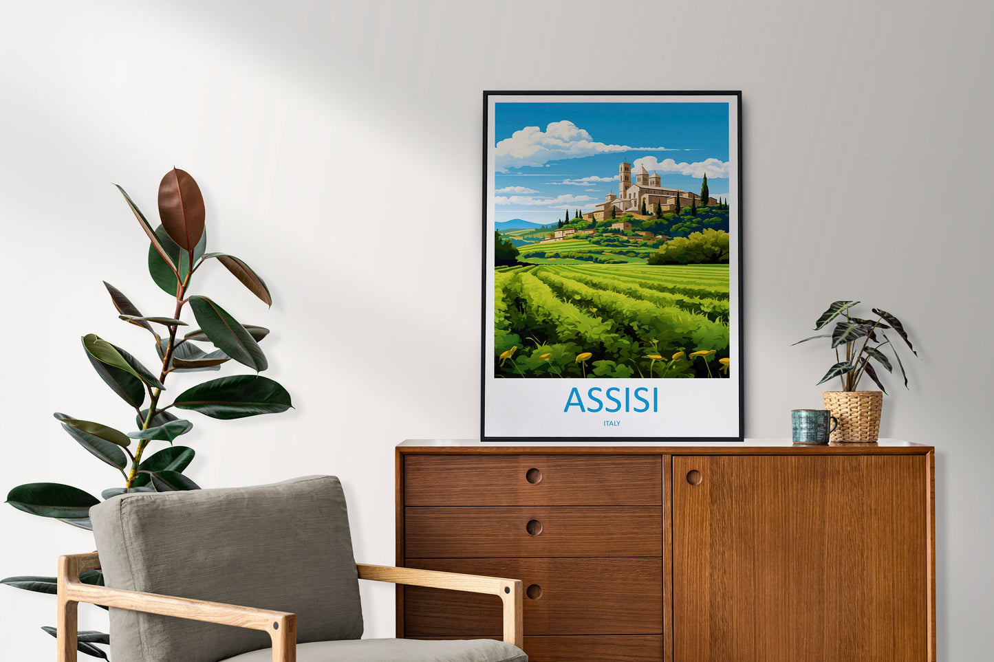 Assisi Travel Print Wall Art Assisi Wall Hanging Home Décor Assisi Gift Art Lovers Italy Art Lover Gift Assisi Print Assisi Travel Gift Art