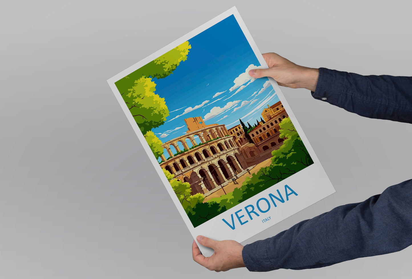 Verona Travel Print Wall Art Verona Italy Wall Hanging Home Decoration Verona Gift Art Lovers Wall Art Print Verona Italy Wall Art Poster