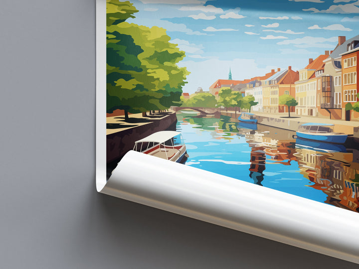 Aarhus Travel Print Wall Art Aarhus Wall Hanging Home Décor Aarhus Gift Art Lovers Denmark Art Lover Gift Aarhus Wall Décor