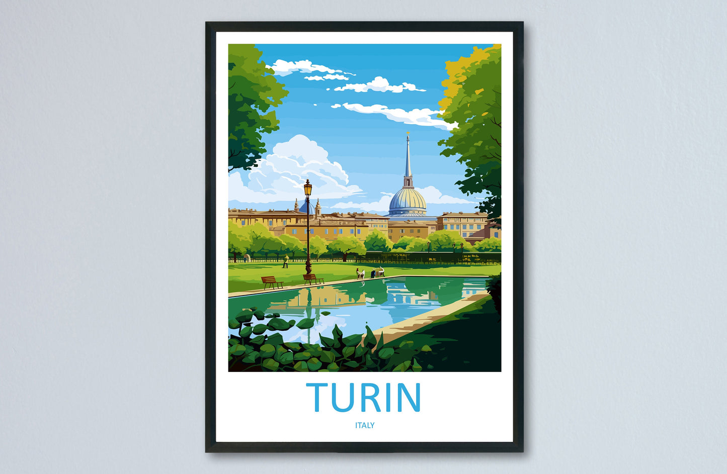 Turin Travel Print Wall Art Turin Wall Hanging Home Décor Turin Gift Art Lovers Italy Art Lover Gift Turin Print Turin Italy Art