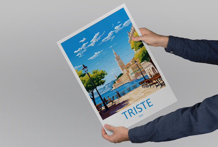 Triste Travel Print Wall Art Triste Wall Hanging Home Décor Triste Gift Art Lovers Italy Art Lover Gift Triste Print Triste Italy Art