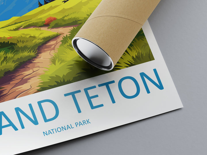Grand Teton National Park Travel Print Wall Art Grand Teton National Park Wall Hanging Home Décor Grand Teton National Park Gift Art