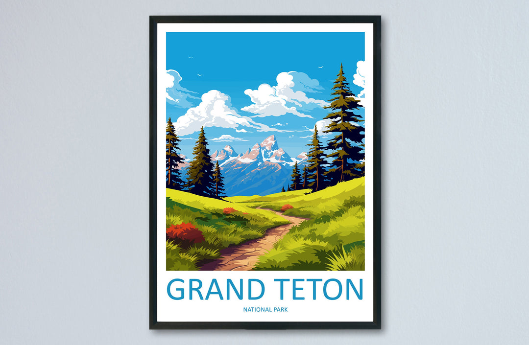 Grand Teton National Park Travel Print Wall Art Grand Teton National Park Wall Hanging Home Décor Grand Teton National Park Gift Art