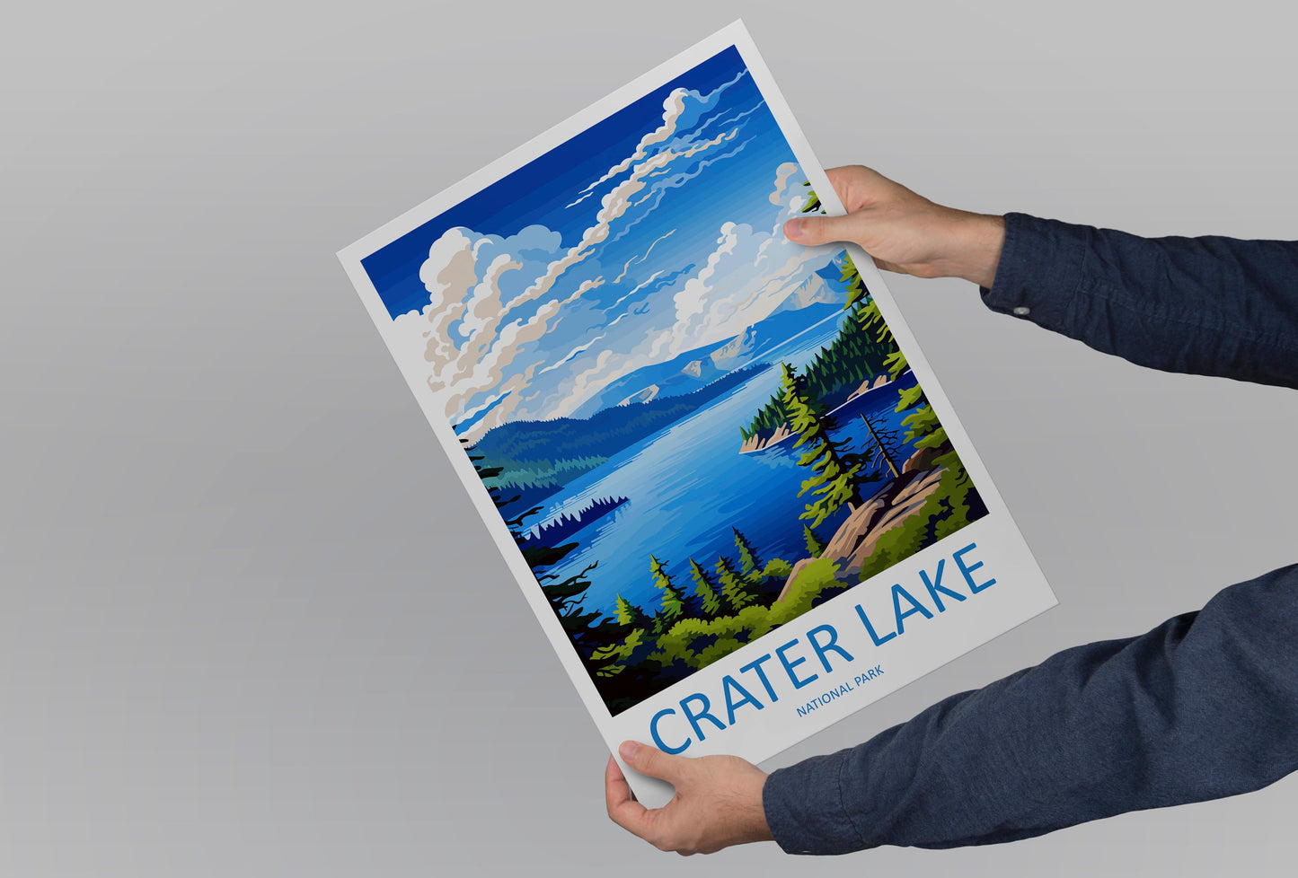Crater Lake National Park Travel Print Wall Art Crater Lake National Park Wall Hanging Home Décor Crater Lake National Park Gift Art