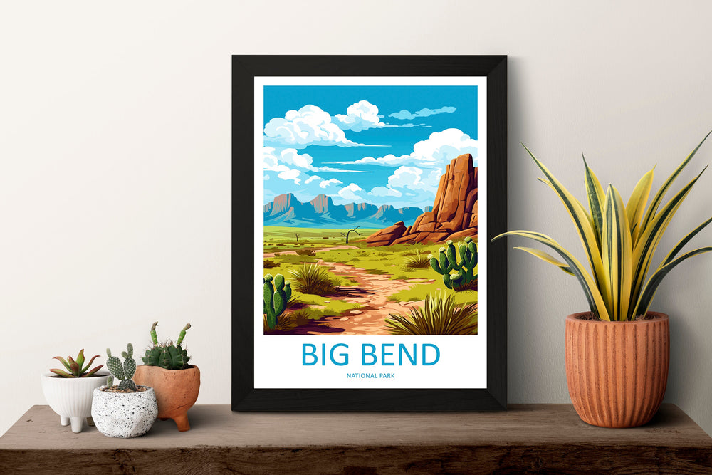 Big Bend National Park Travel Print Wall Art Big Bend National Park Wall Hanging Home Décor Big Bend National Park Gift Art Lovers Park Art