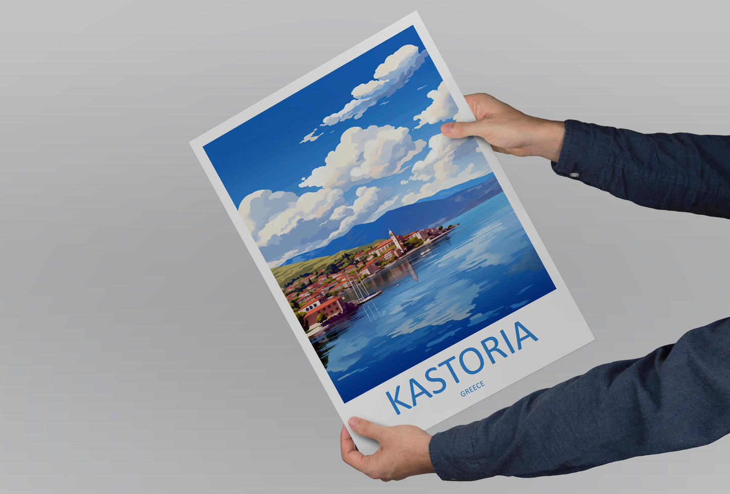 Kastoria Travel Print Wall Art Kastoria Greece Wall Hanging Home Decoration Kastoria Gift Art Lovers Wall Art Print Kastoria Greece Wall Art