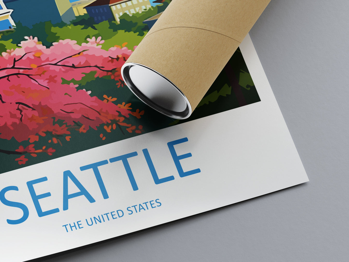 Seattle Travel Print Wall Art Seattle Wall Hanging Home Décor Seattle Gift Art Lovers Washington DC Art Lover Gift Washington DC Travel Art