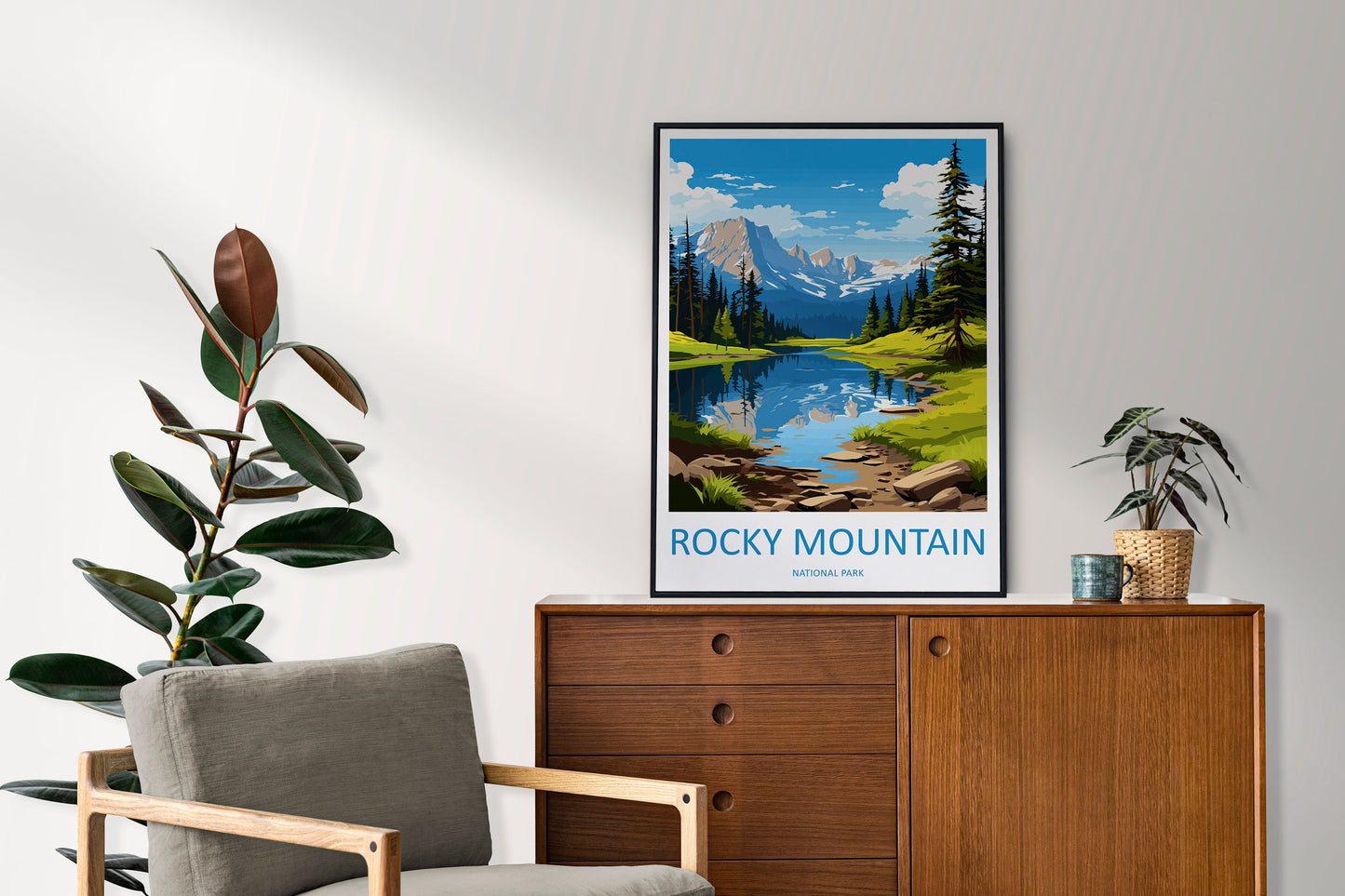 Rocky Mountain National Park Travel Print Wall Art Rocky Mountain Wall Hanging Home Décor Rocky Mountain Gift Art Lovers Colorado Art
