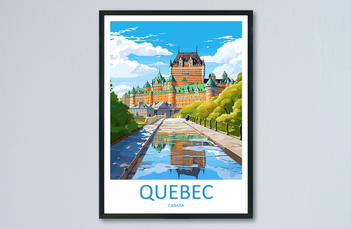 Quebec City Travel Print Wall Art Quebec City Wall Hanging Home Décor Quebec City Gift Art Lovers Canada Art Lover Gift Quebec City Gift