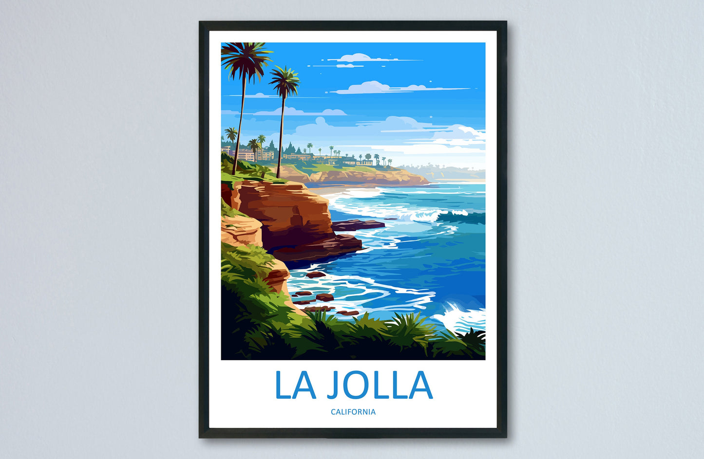 La Jolla Cove Travel Print Wall Art La Jolla Cove Wall Hanging Home Décor La Jolla Cove Gift Art Lovers California Art Lover Gift