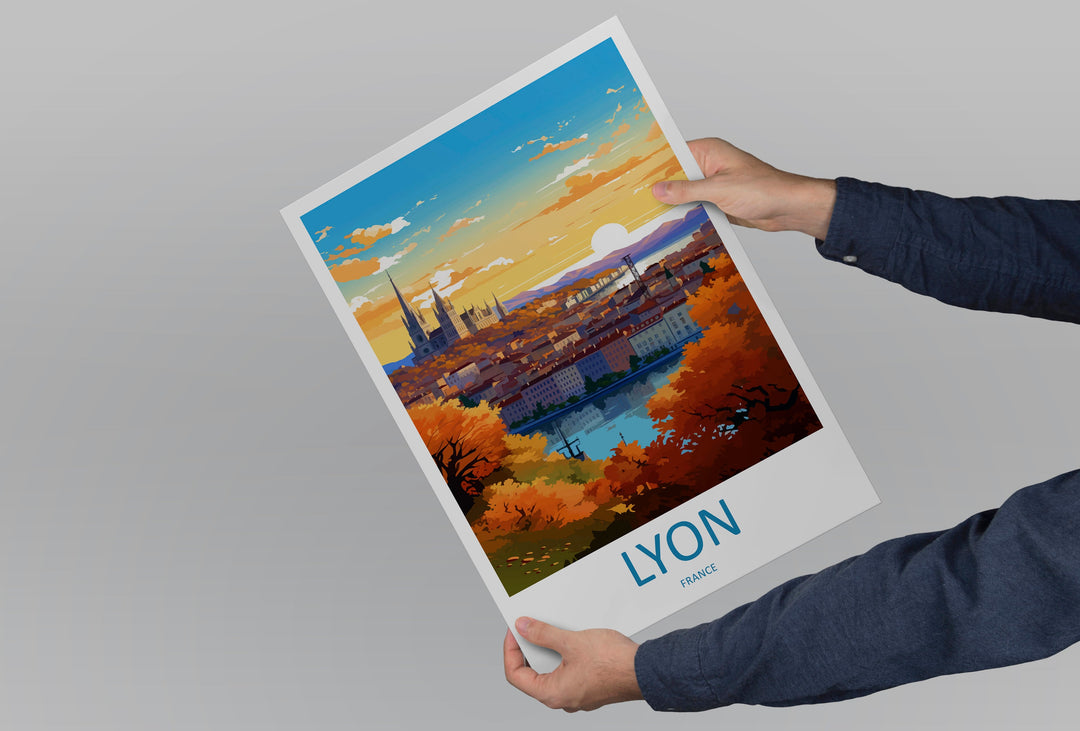 Lyon Print Lyon Wall Art for Travel Enthusiast Gift Wall Hanging Lyon France Home Decor Hanging Lyon Travel Print Wall Poster Lyon Decor Art