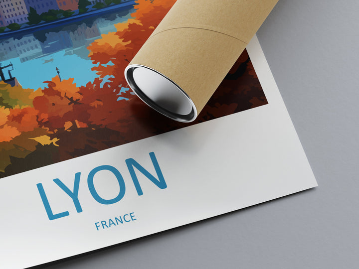 Lyon Print Lyon Wall Art for Travel Enthusiast Gift Wall Hanging Lyon France Home Decor Hanging Lyon Travel Print Wall Poster Lyon Decor Art