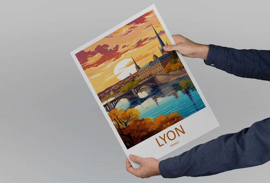 Lyon Print Lyon Wall Art for Travel Enthusiast Gift Wall Hanging Lyon France Home Decor Hanging Lyon Travel Print Wall Poster Lyon Decor Art