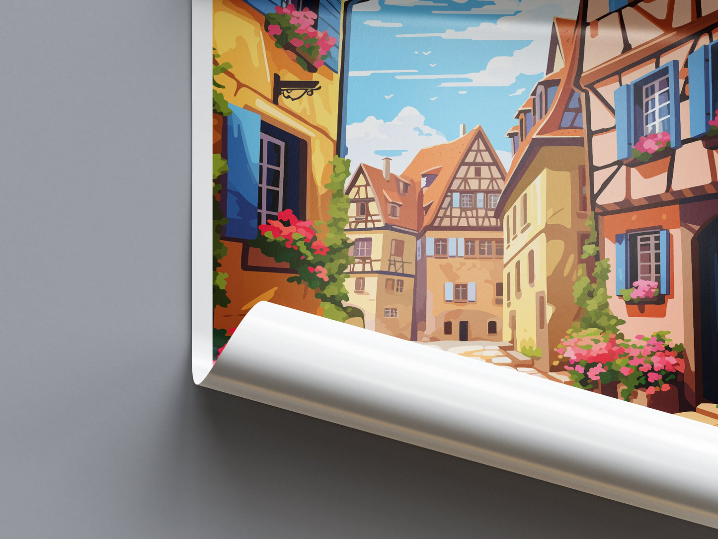 Alsace Print Alsace Home Decor Cityscape Art Print Alsace Wall Art for Travel Enthusiast Gift Wall Hanging Alsace France Wall Poster Decor