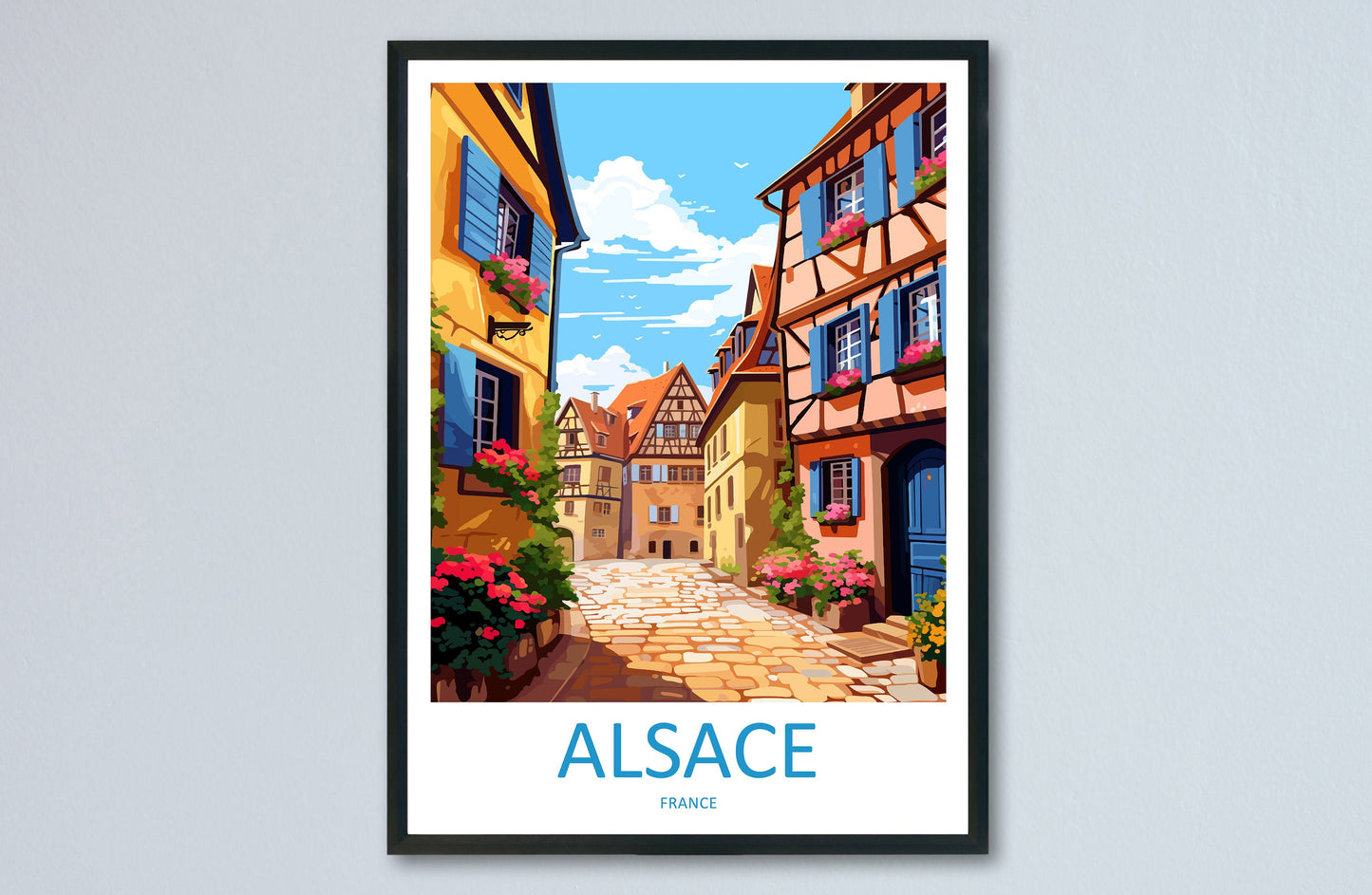 Alsace Print Alsace Home Decor Cityscape Art Print Alsace Wall Art for Travel Enthusiast Gift Wall Hanging Alsace France Wall Poster Decor