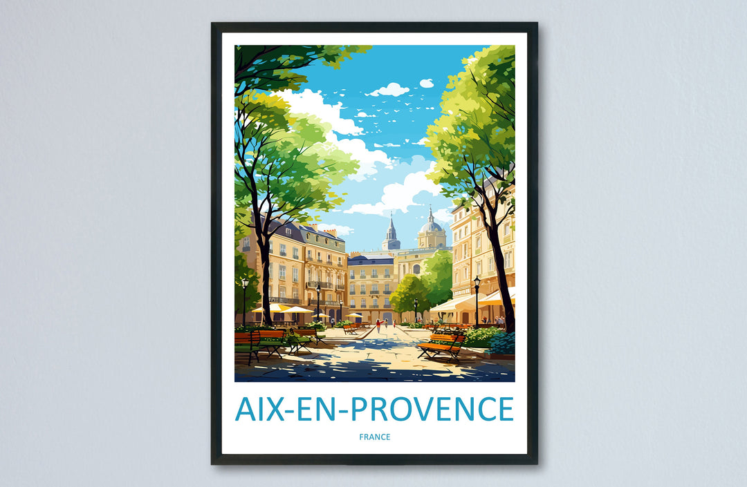 Aix En Provence Travel Print Wall Art Aix En Provence Wall Hanging Home Décor Aix En Provence Gift Art Lovers France Art Lover Gift