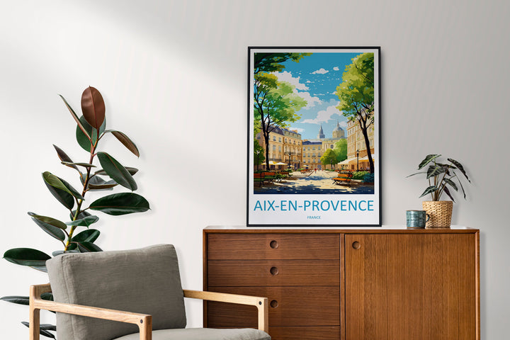 Aix En Provence Travel Print Wall Art Aix En Provence Wall Hanging Home Décor Aix En Provence Gift Art Lovers France Art Lover Gift