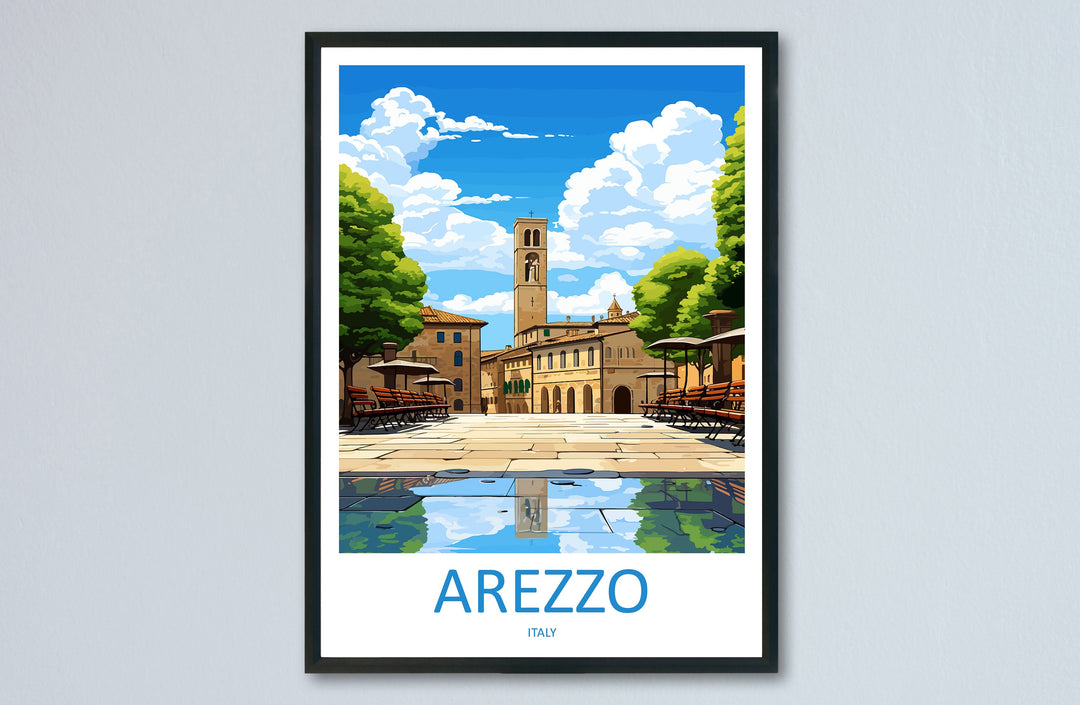 Arezzo Travel Print Wall Art Arezzo Italy Wall Hanging Home Decor Arezzo Gift Art Lovers Wall Art Print Arezzo Italy