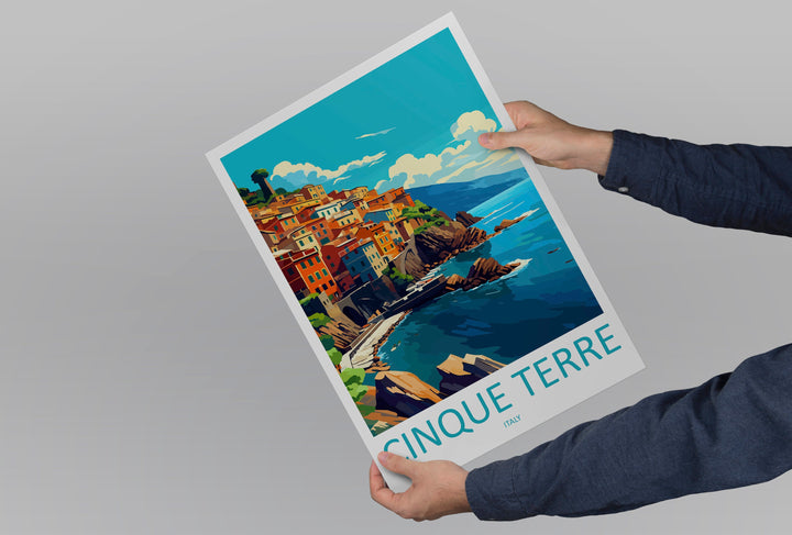 Cinque Terre Travel Print Wall Art Cinque Terre Italy Wall Hanging Home Decoration Cinque Terre Gift Art Lovers Wall Art Print Patmos Italy