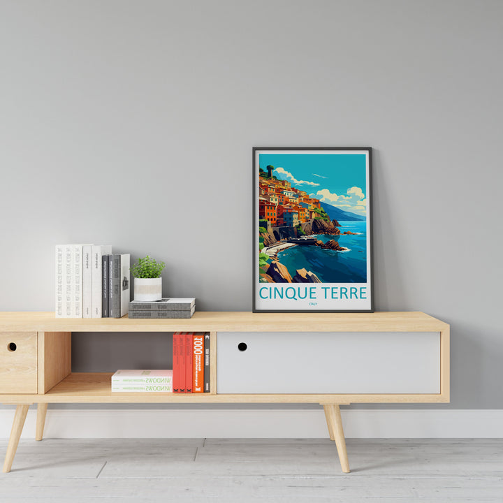 Cinque Terre Travel Print Wall Art Cinque Terre Italy Wall Hanging Home Decoration Cinque Terre Gift Art Lovers Wall Art Print Patmos Italy