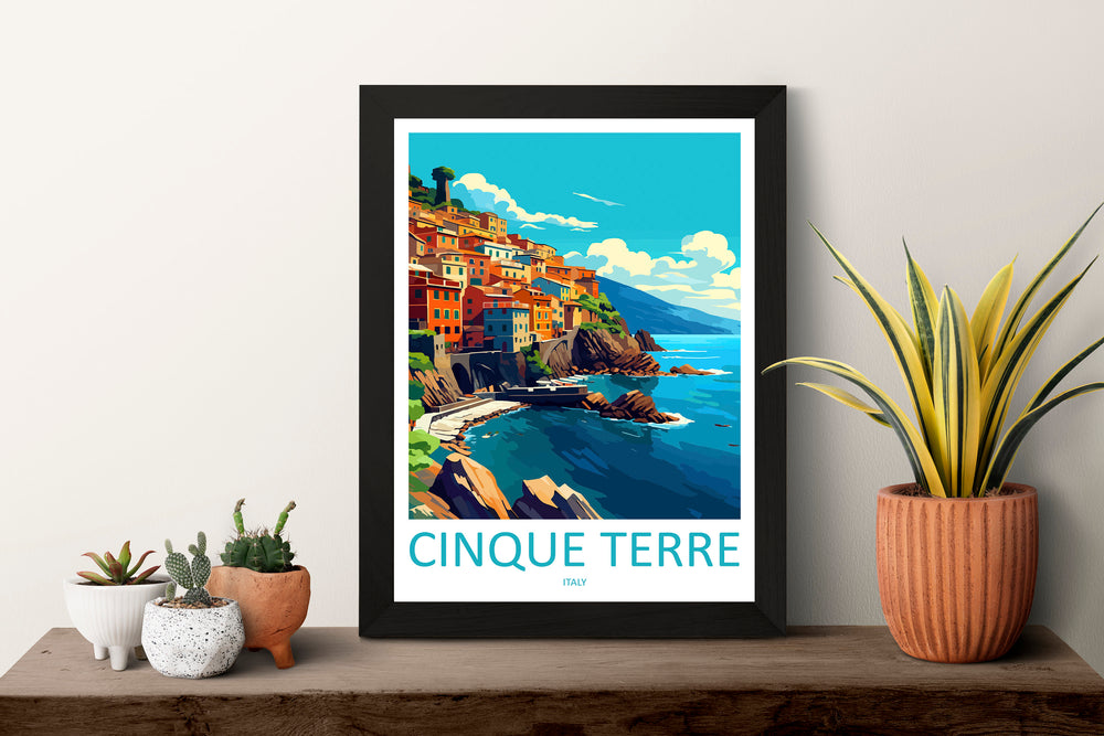 Cinque Terre Travel Print Wall Art Cinque Terre Italy Wall Hanging Home Decoration Cinque Terre Gift Art Lovers Wall Art Print Patmos Italy