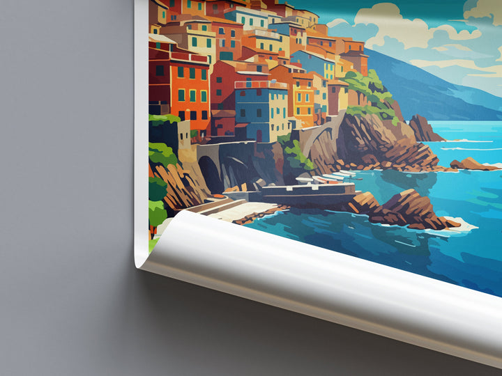 Cinque Terre Travel Print Wall Art Cinque Terre Italy Wall Hanging Home Decoration Cinque Terre Gift Art Lovers Wall Art Print Patmos Italy